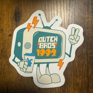 DUTCH BROS SCAVENGER HUNT STICKER TV